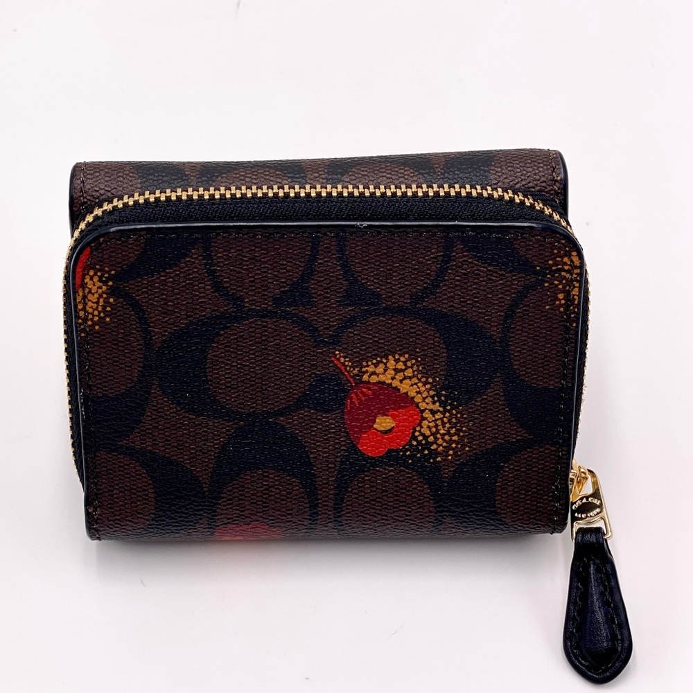 Coach Small Trifold Wallet with Pop Floral Print - Picture 5 of 12